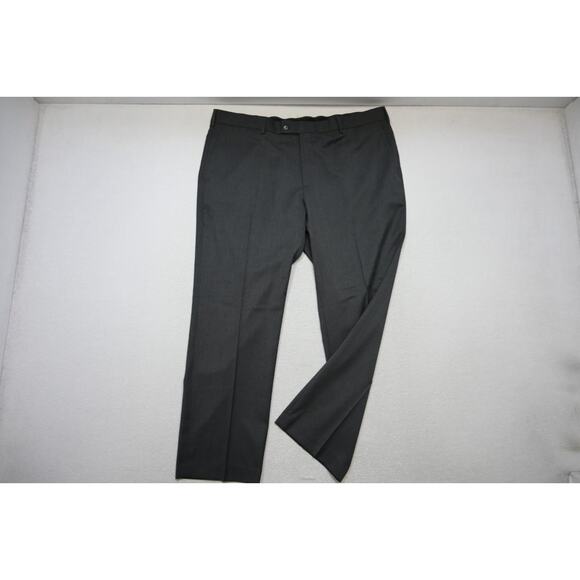 Perry Ellis Dress Pants Travel Lux Modern Fit Charcoal Flat Mens 42 x 30 NWT - Picture 2 of 8